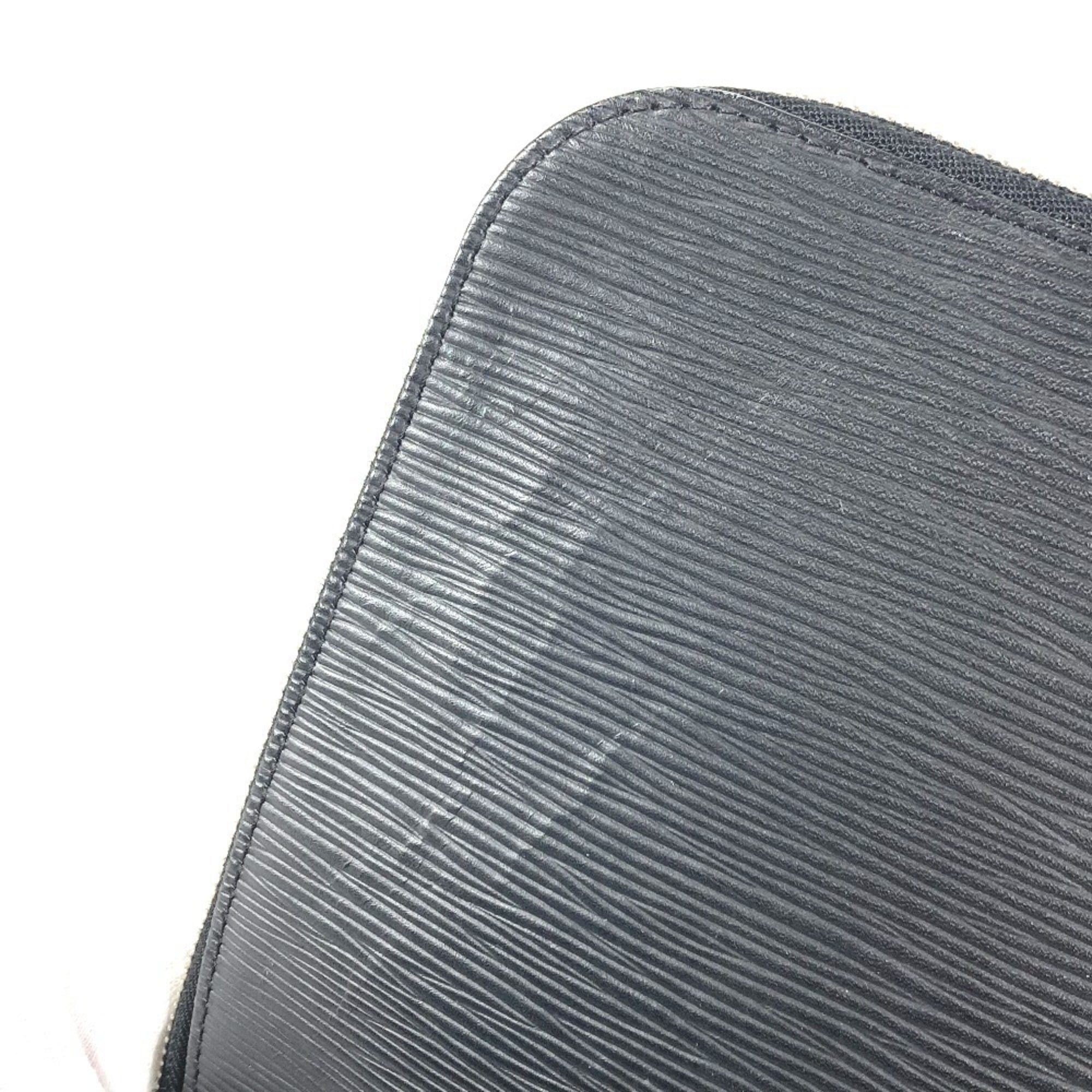 Louis Vuitton Black Yellow Epi Leather Clutch Bag Pochette Pouch