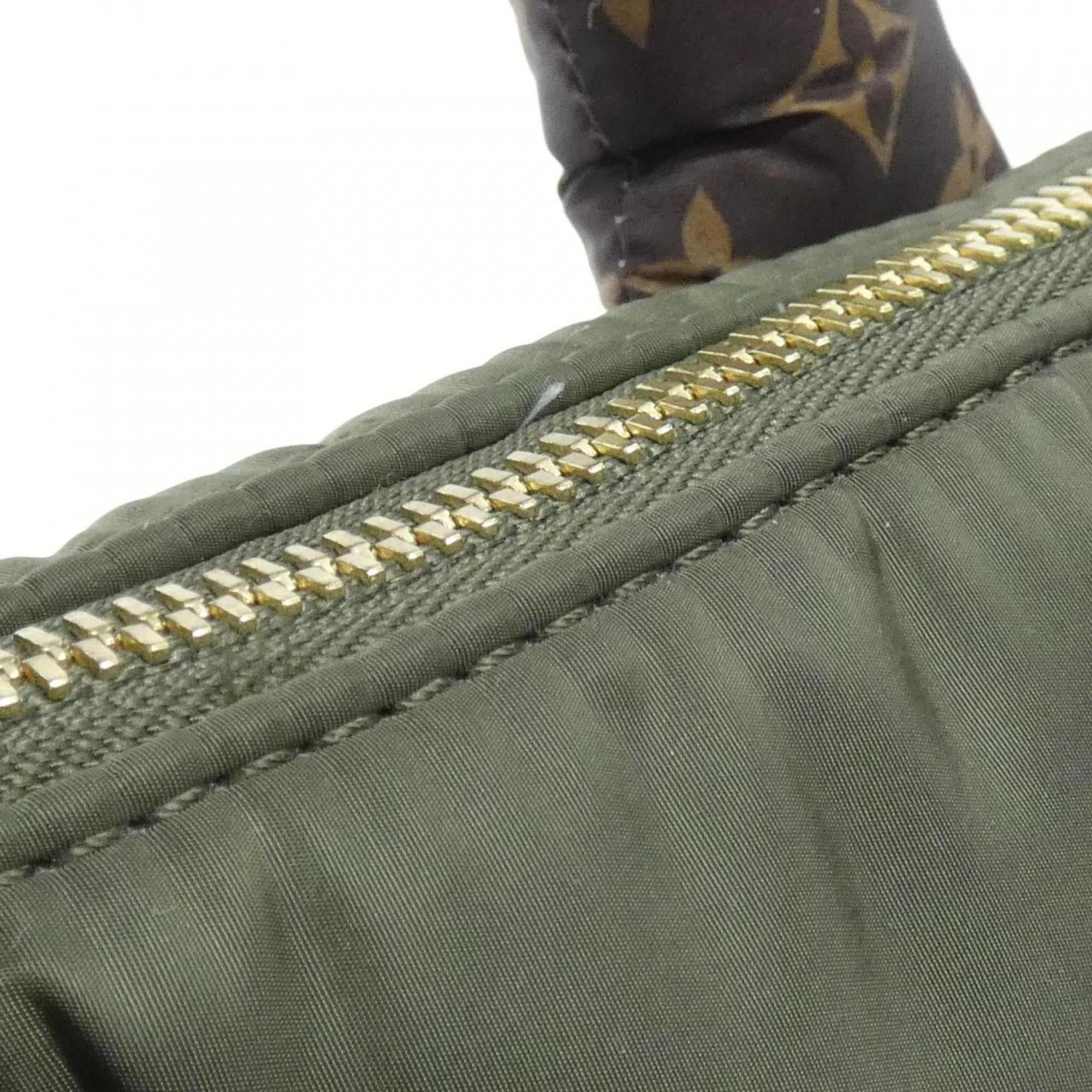 Louis Vuitton Khaki Nylon Boston Bag