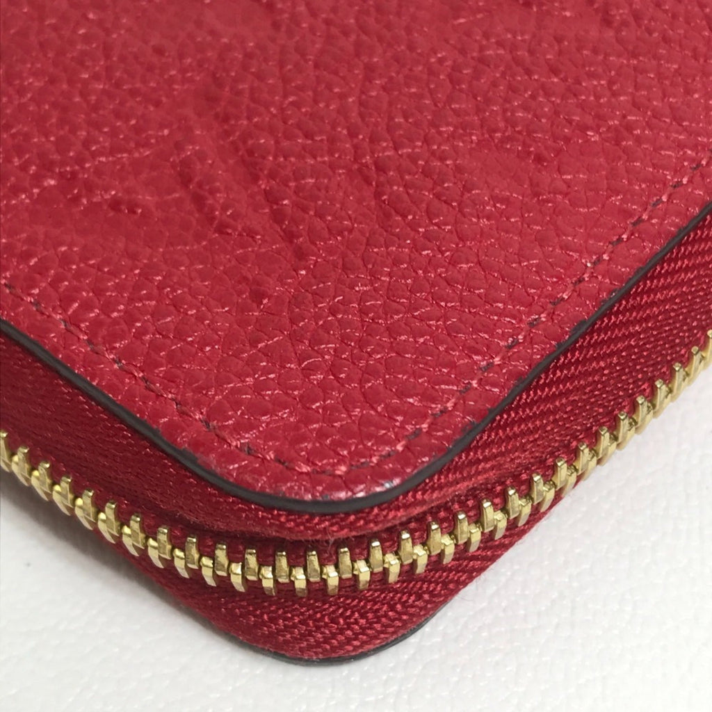Louis Vuitton Monogram Empreinte Cherry Red Color Monogram Empreinte Long Wallet