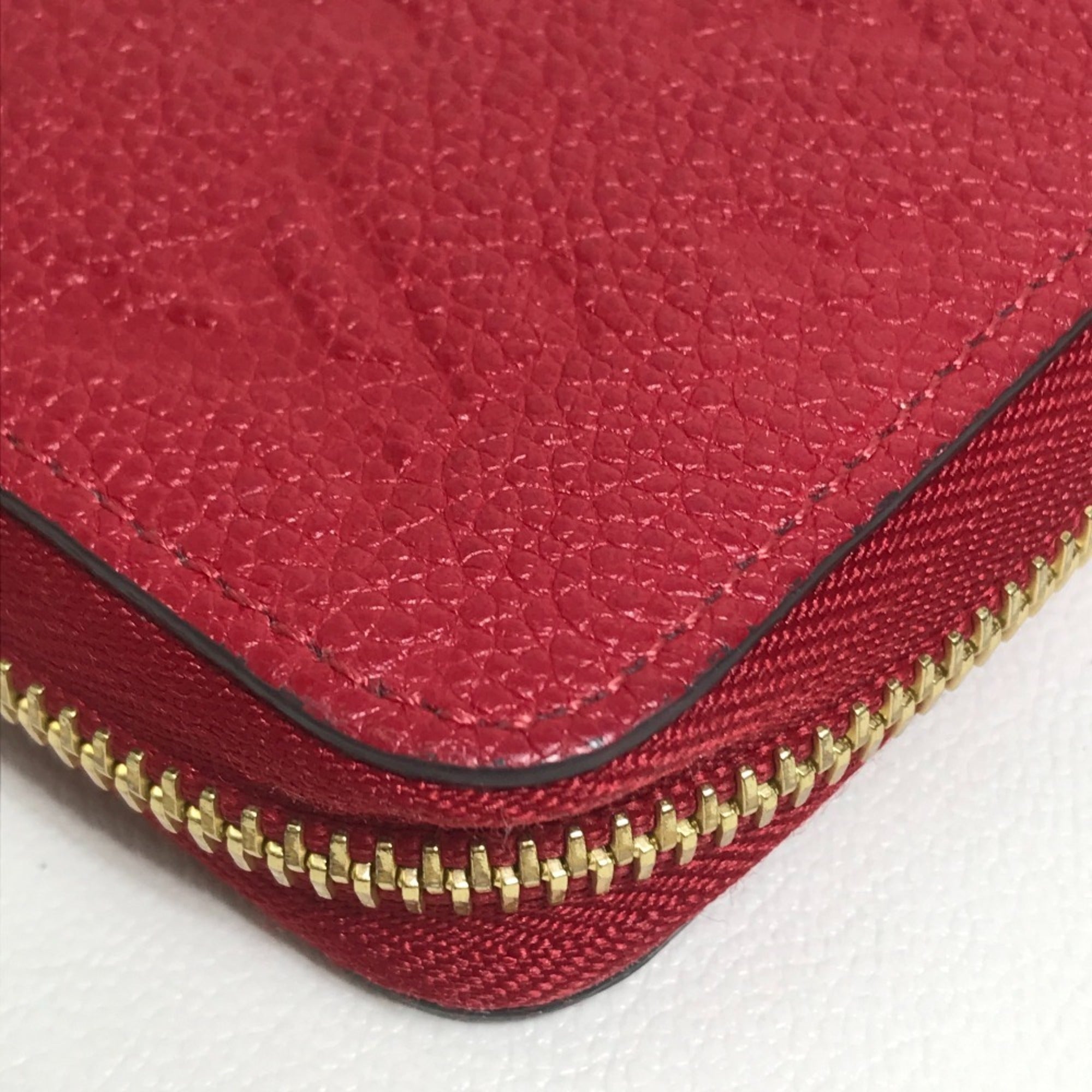Louis Vuitton Monogram Empreinte Cherry Red Color Monogram Empreinte Long Wallet