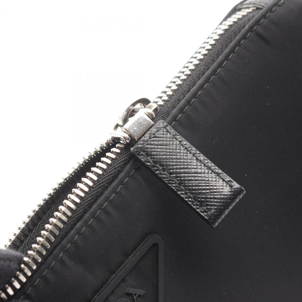 Prada Black Nylon Saffiano Triangle Shoulder Bag