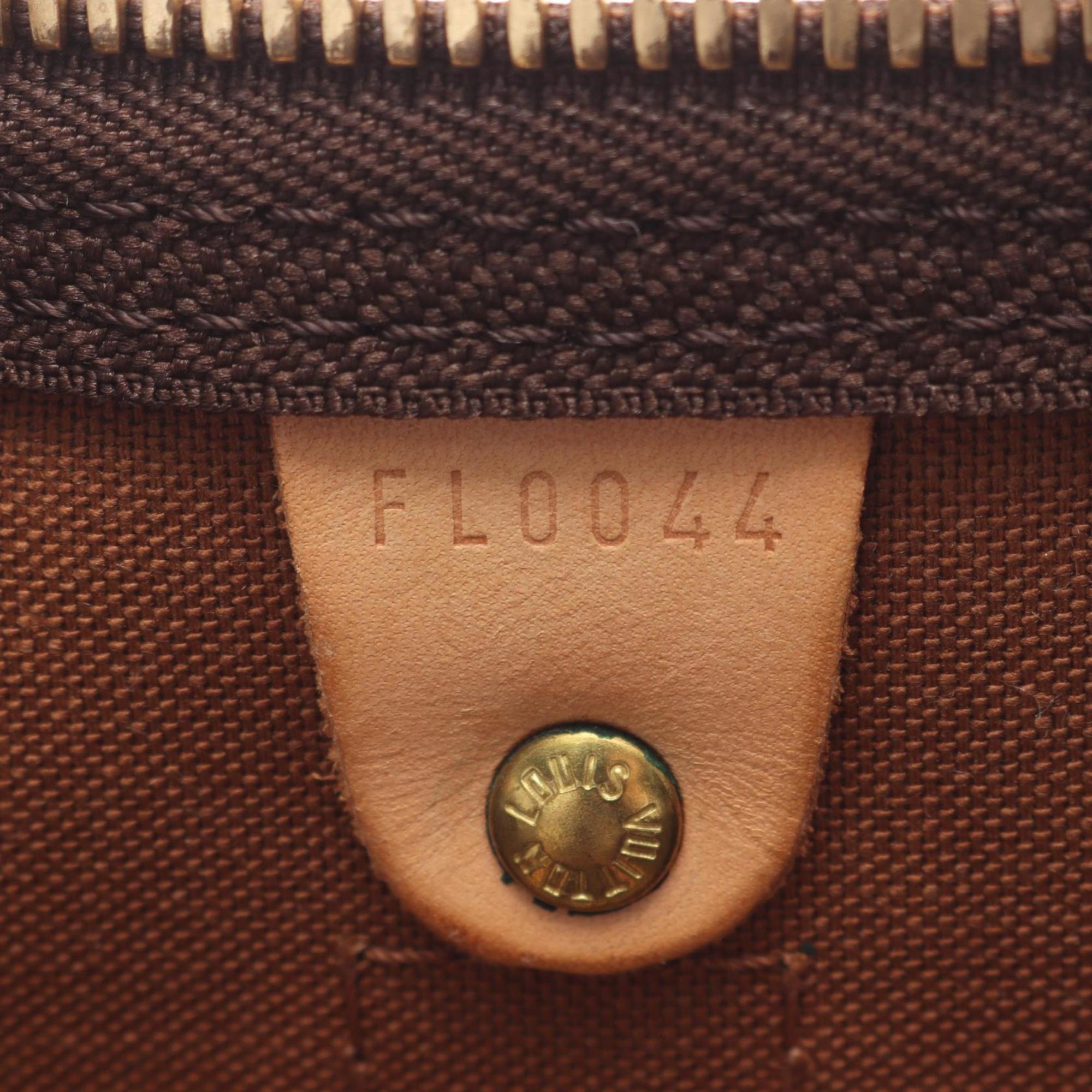 Louis Vuitton Brown Coated Canvas Pvc Monogram Leather Boston Bag