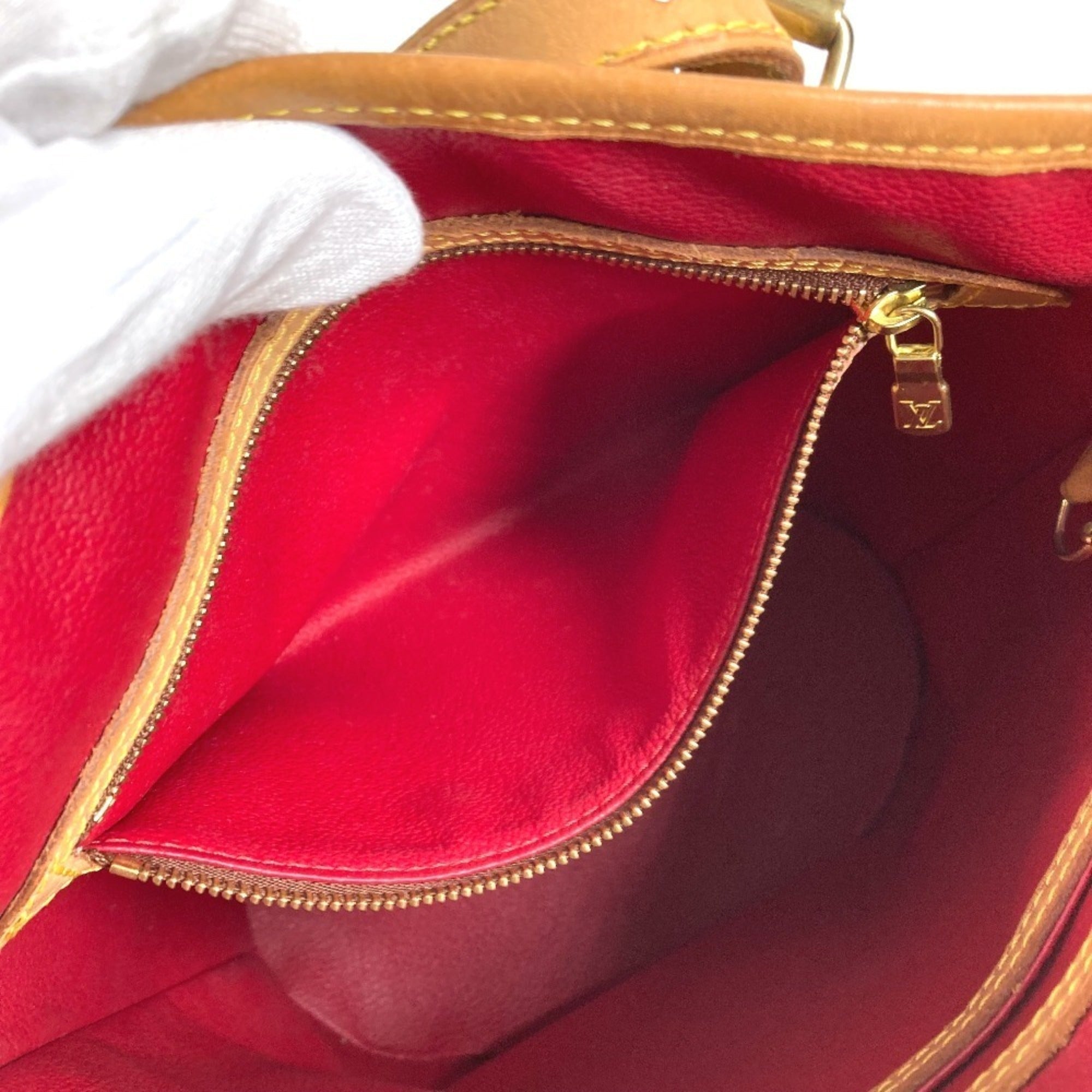 Louis Vuitton Brown Monogram Monogram Cherry Red Color Monogram Shoulder Bag Tote Bag