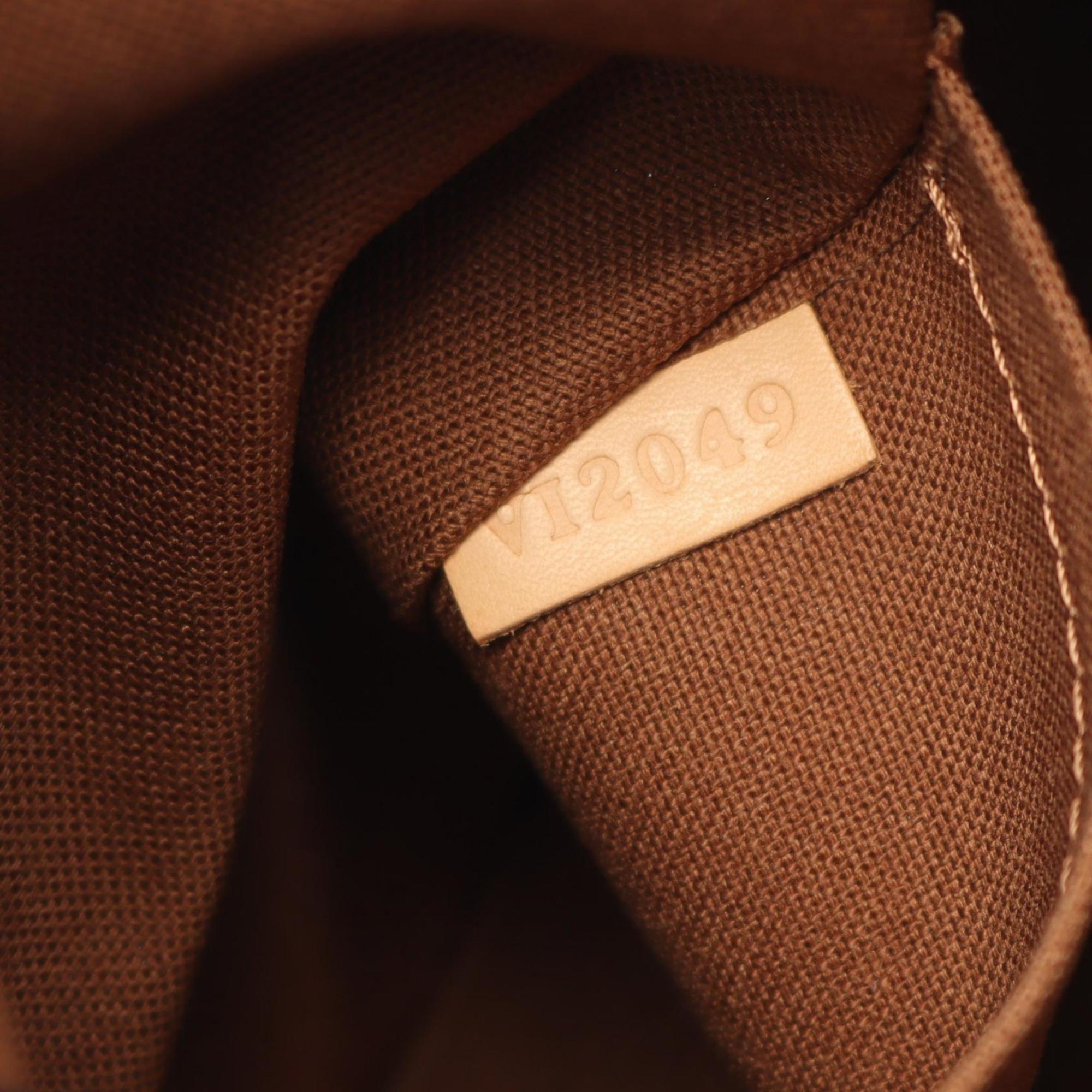 Louis Vuitton Brown Coated Canvas Leather Shoulder Bag