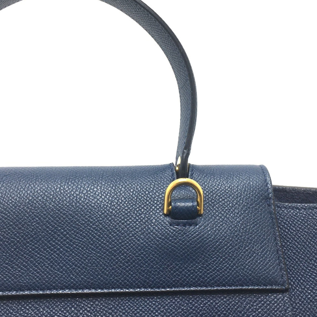 Celine Navy Leather Handbag