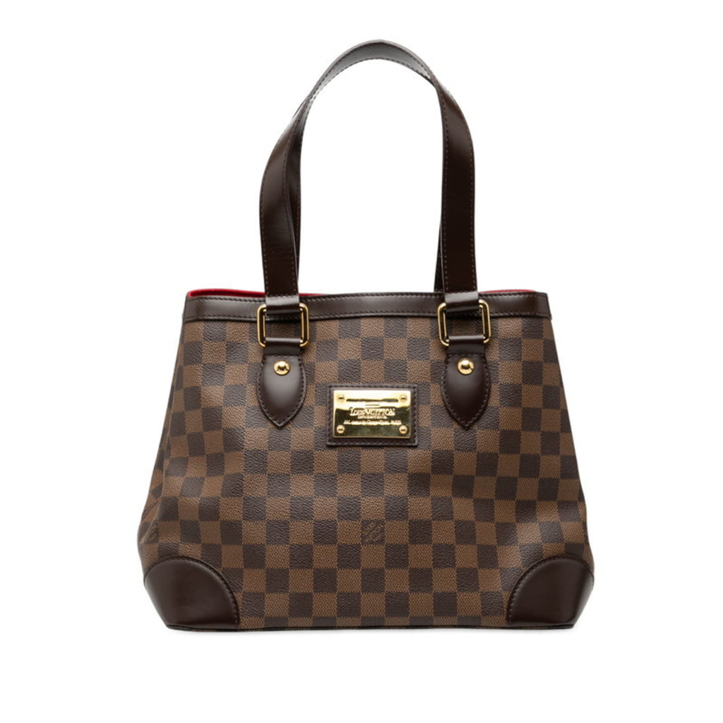 Louis Vuitton Brown Pvc Leather Handbag Tote Bag