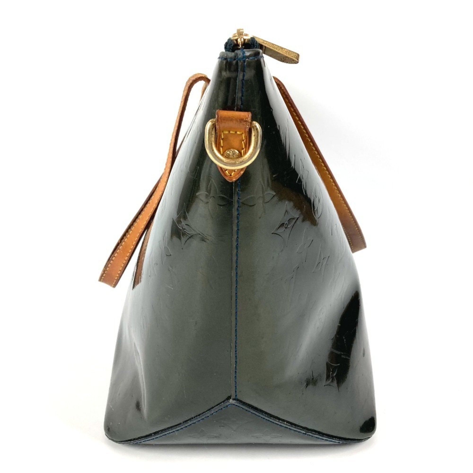 Louis Vuitton Blue Nuit Green Monogram Vernis Canvas Shoulder Bag Tote Bag