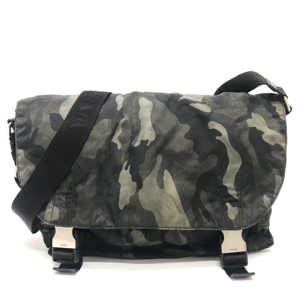 Prada Green Nylon Shoulder Bag