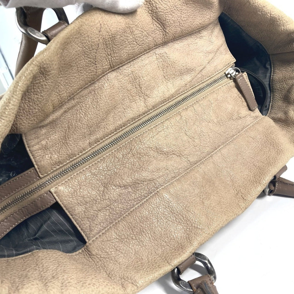 Chanel Beige Leather Shoulder Bag Tote Bag