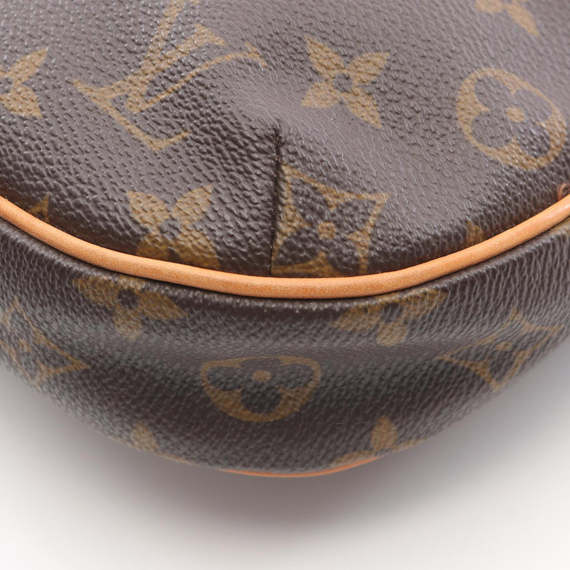 Louis Vuitton Brown Coated Canvas Leather Shoulder Bag