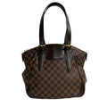 Louis Vuitton Brown Leather Pvc Handbag Tote Bag