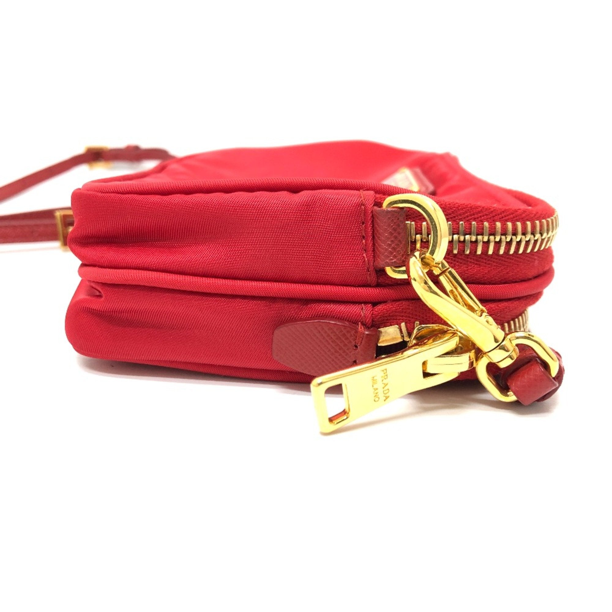 Prada Red Cloth Shoulder Bag