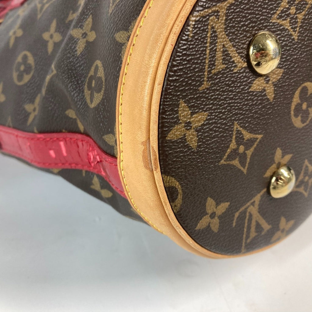 Louis Vuitton Brown Red Color Monogram Shoulder Bag Tote Bag