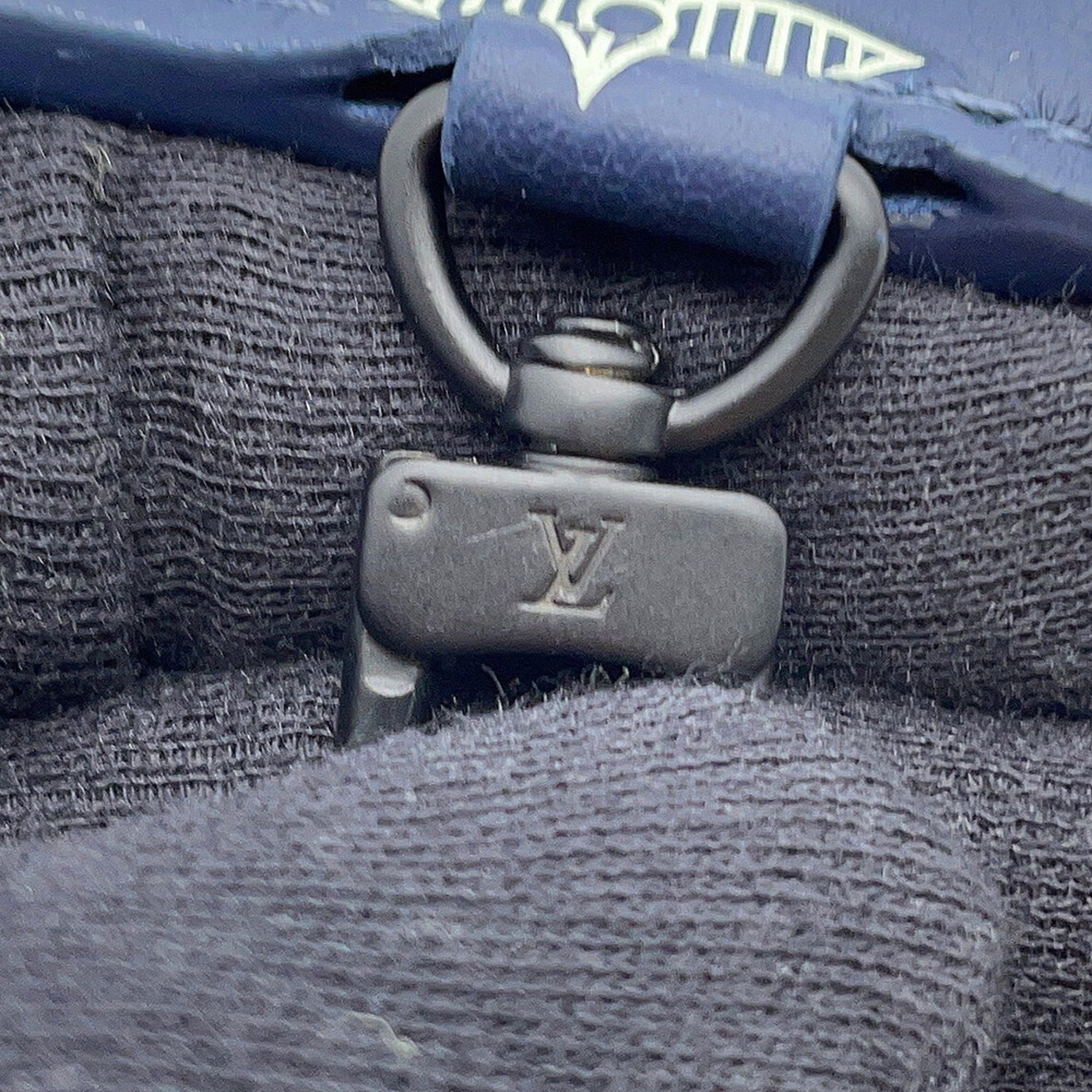 Louis Vuitton Navy White Monogram Shadow Shoulder Bag