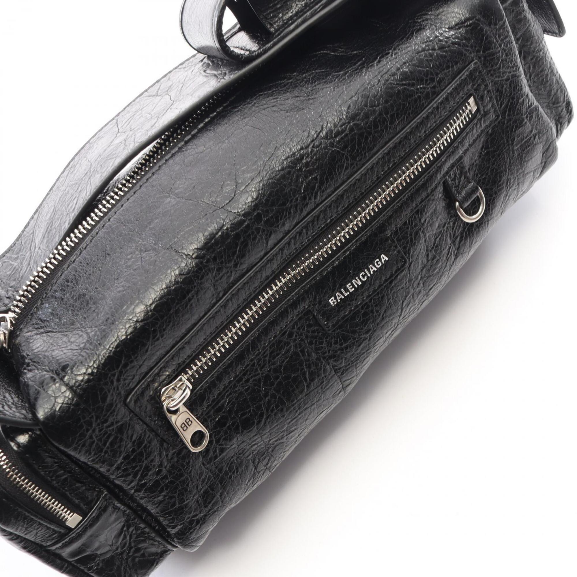 Balenciaga Black Leather Handbag Shoulder