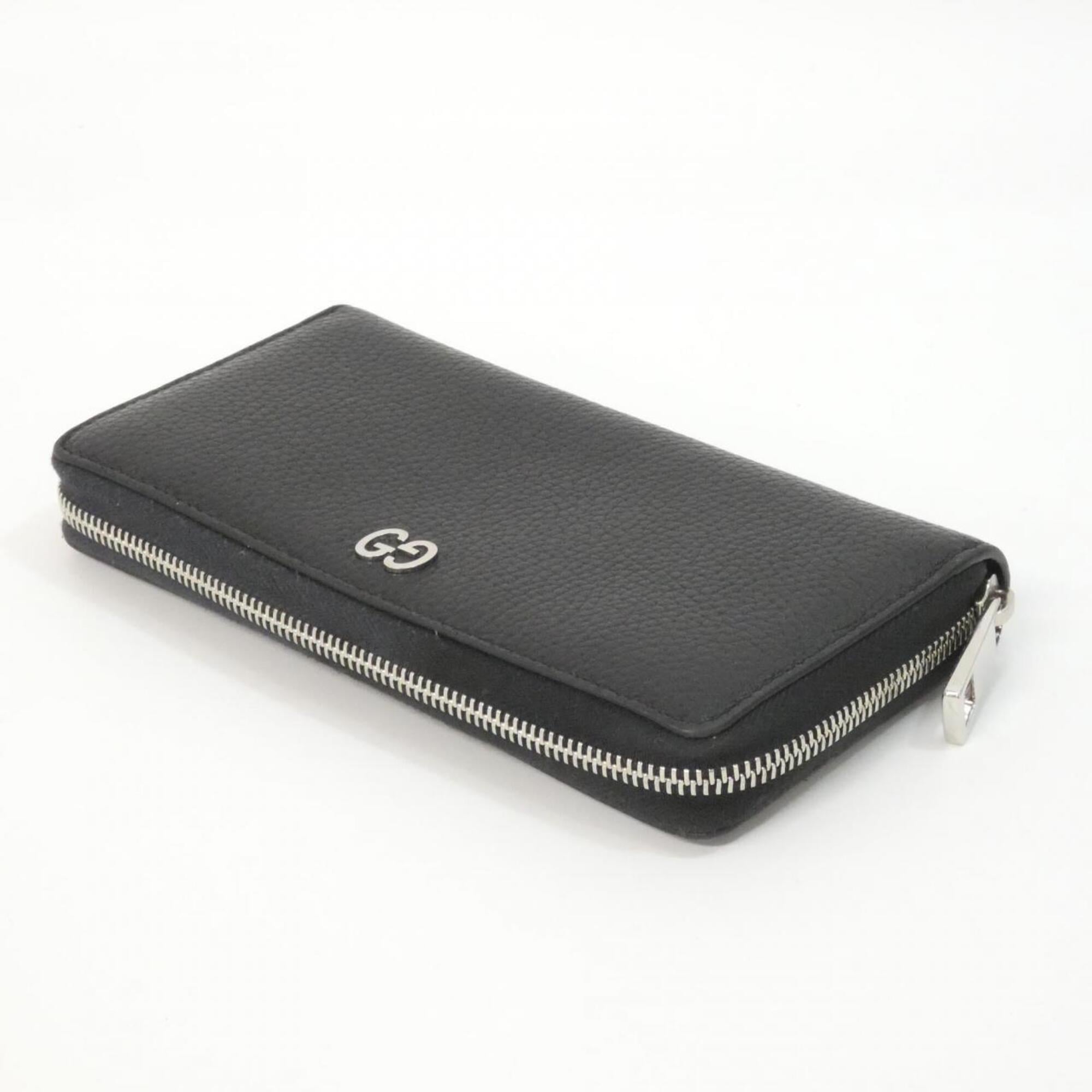 Gucci Black Leather Long Wallet (Bi-Fold) (Pre-Owned)