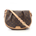 Louis Vuitton Brown Coated Canvas Leather Shoulder Bag