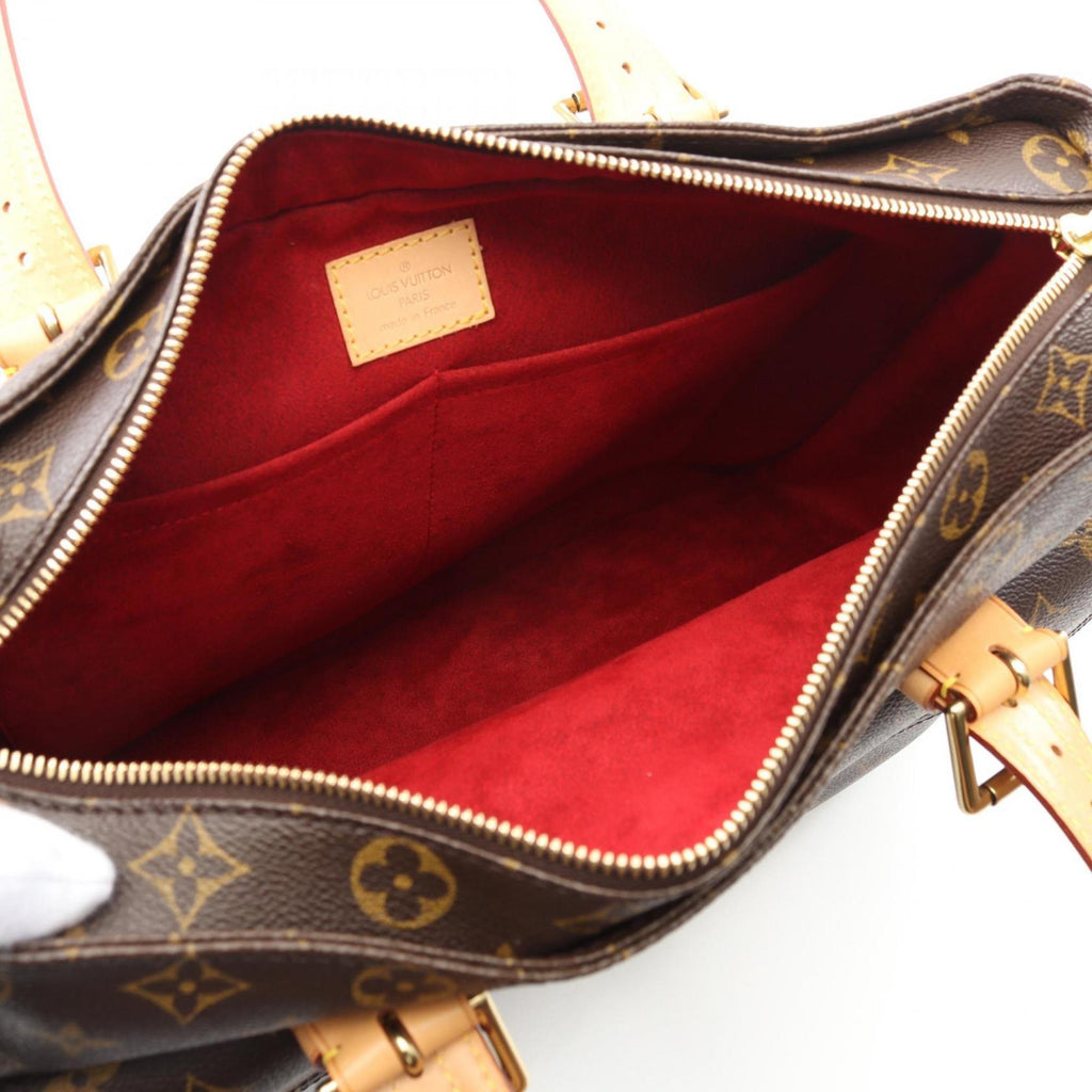 Louis Vuitton Brown Coated Canvas Pvc Monogram Leather Handbag