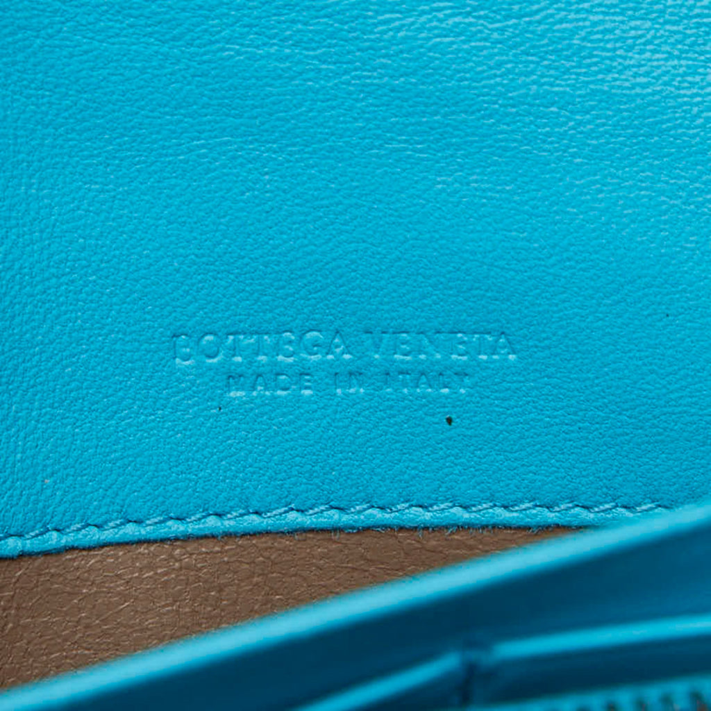 Bottega Veneta Intrecciato Blue Intrecciato Coin Purse/Coin Case