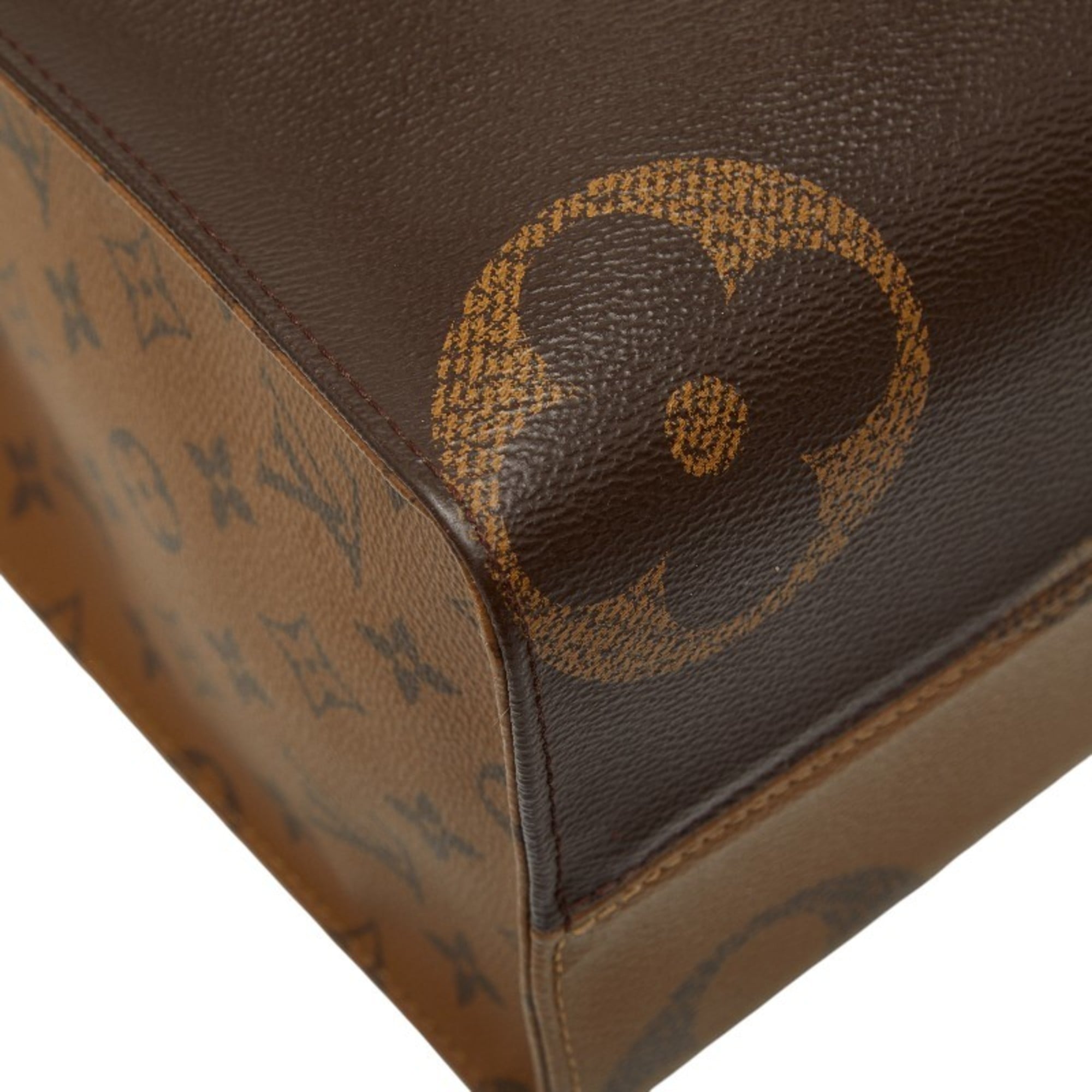 Louis Vuitton Brown Pvc Leather Handbag Shoulder Bag