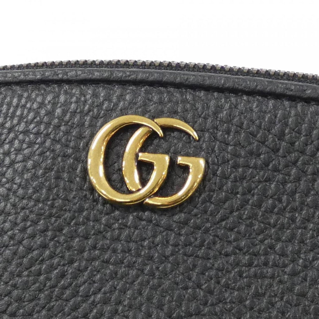 Gucci Gg Marmont Black Leather Pouch (Pre-Owned)