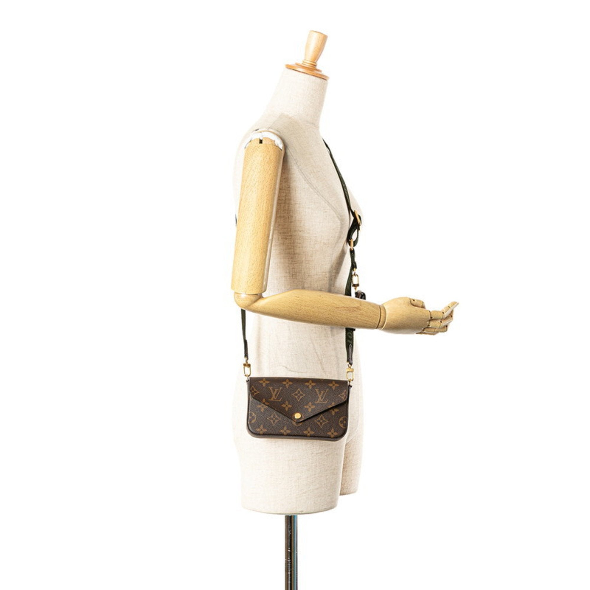 Louis Vuitton Monogram Brown Khaki Monogram Monogram Pochette Pouch Shoulder Bag