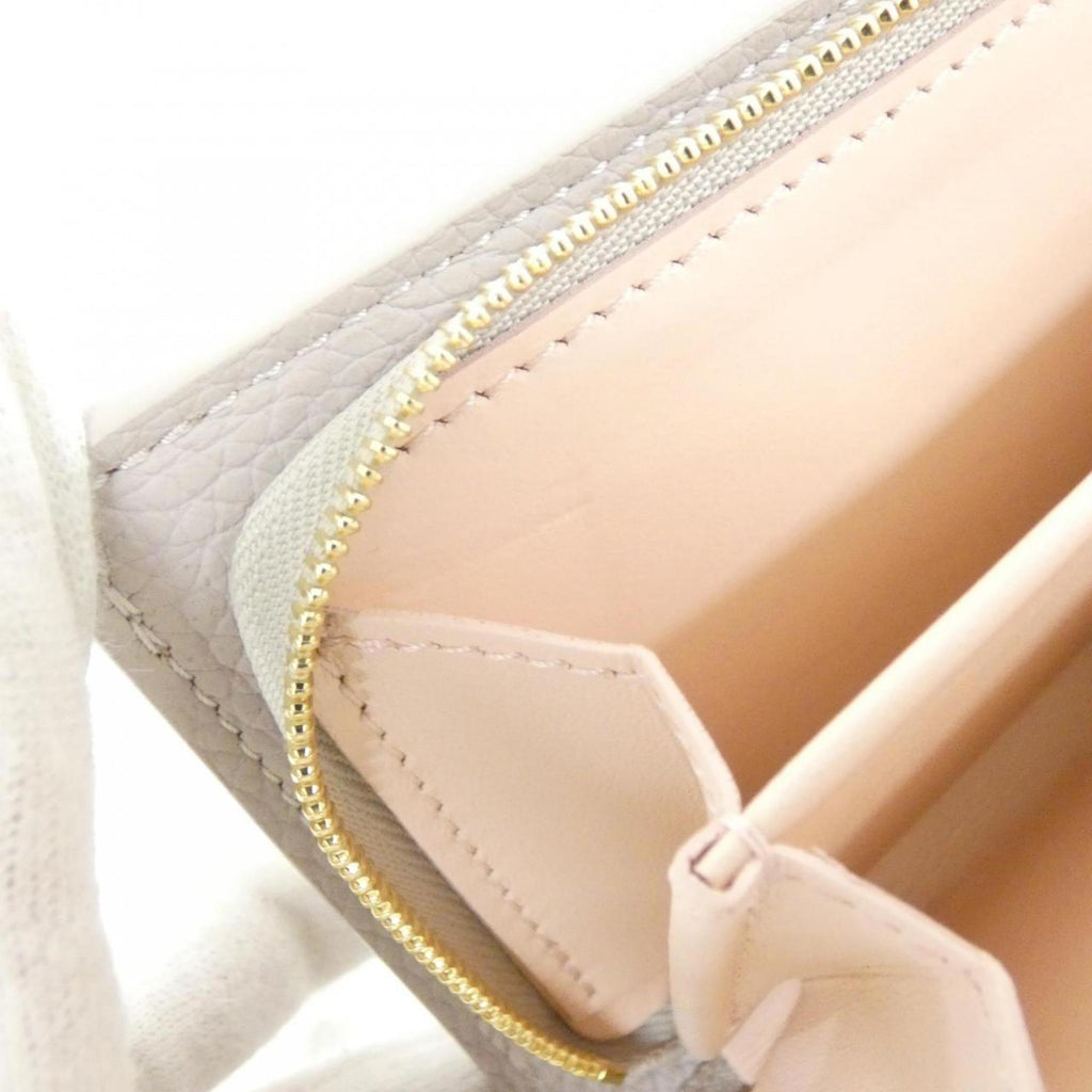 Louis Vuitton Mahina Gray Pink Leather Wallet