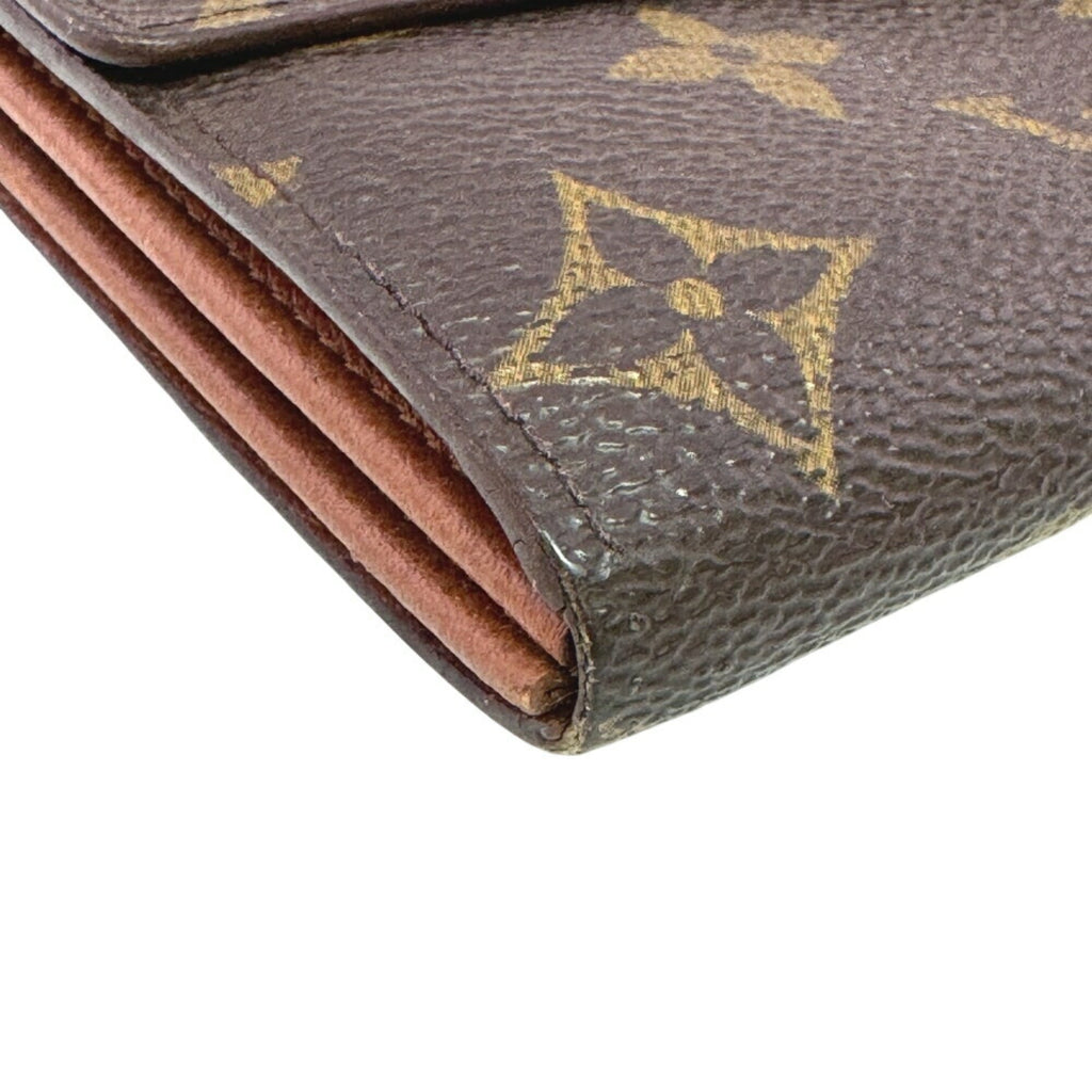 Louis Vuitton Brown Leather Wallet (Tri-Fold)