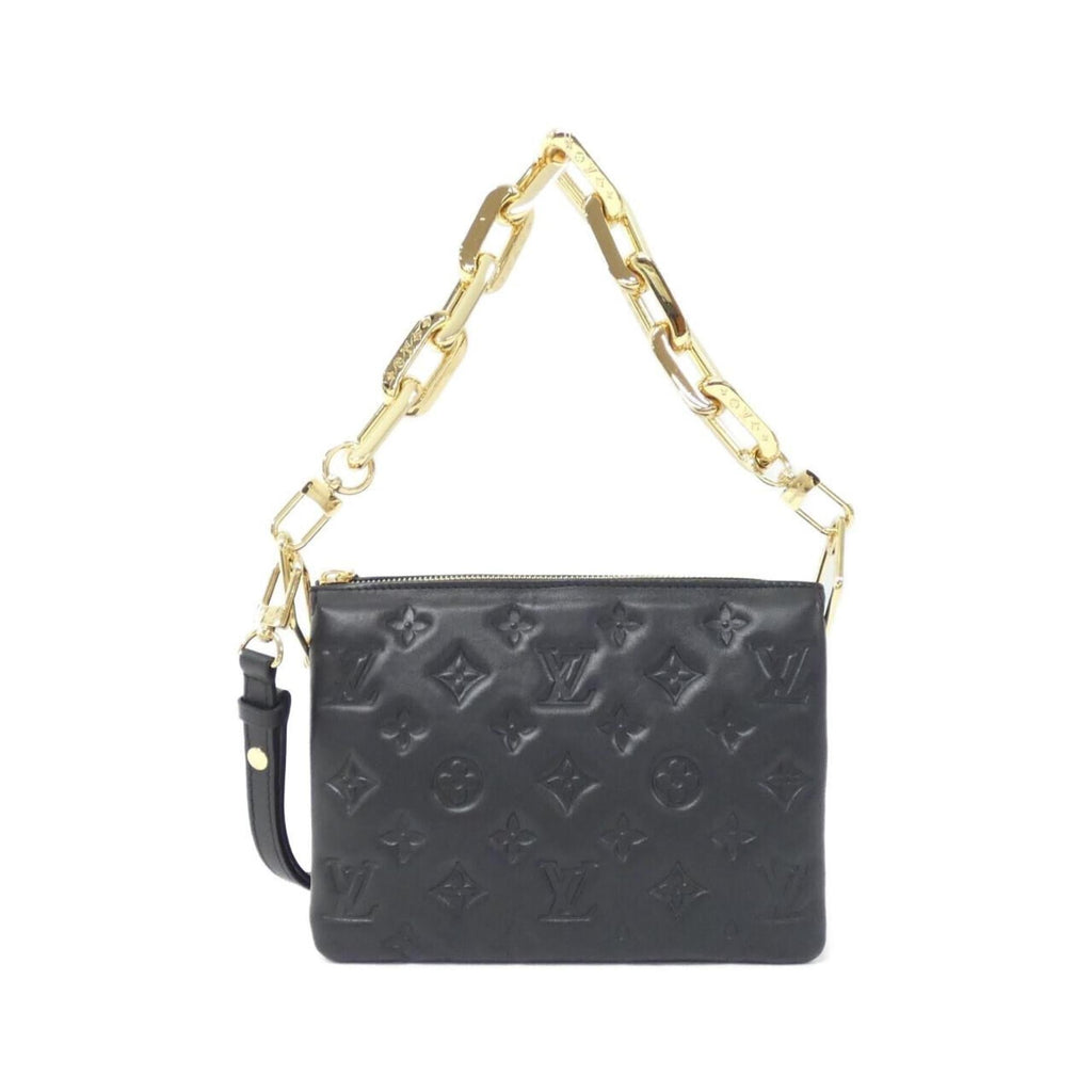 Louis Vuitton Black Leather Shoulder Bag