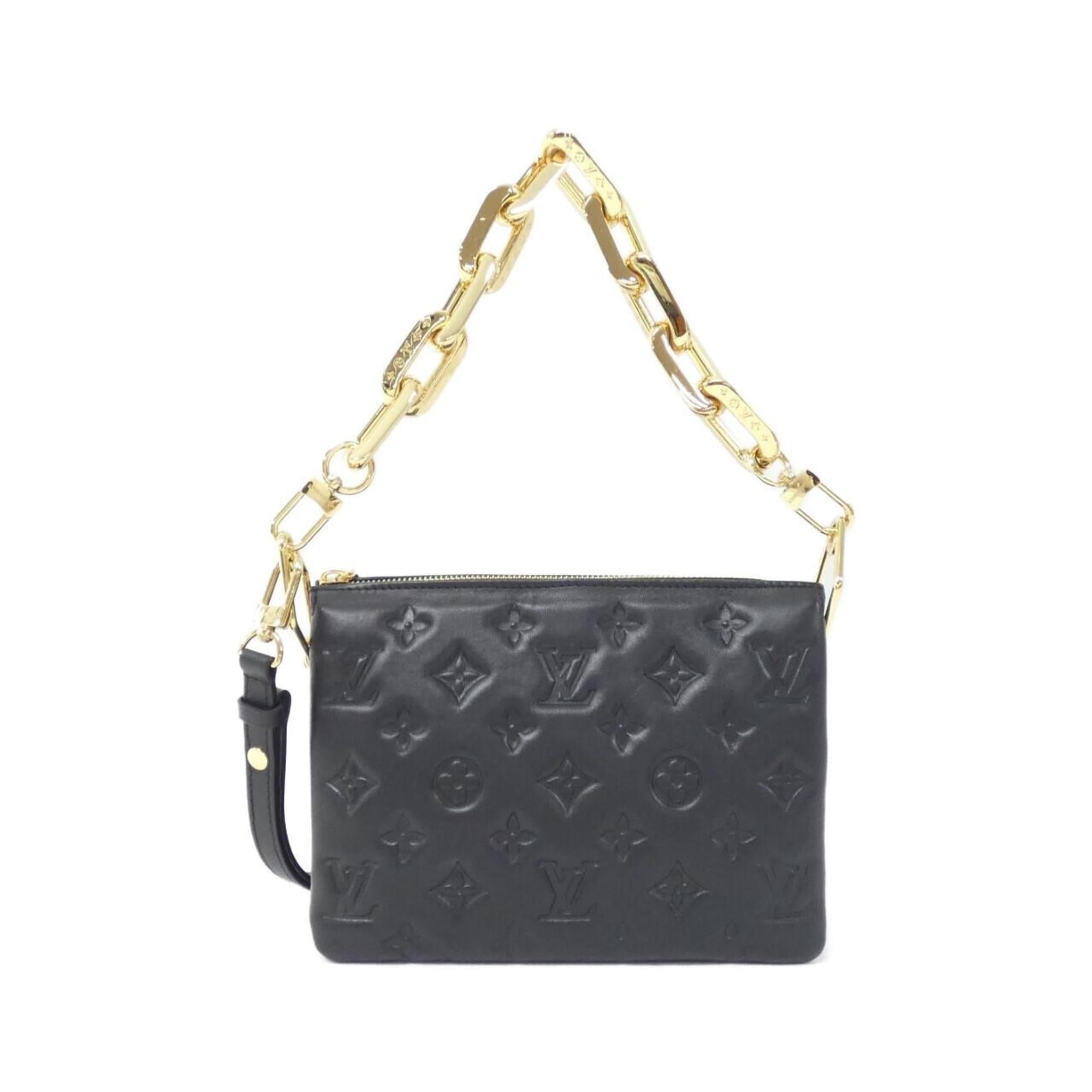 Louis Vuitton Black Leather Shoulder Bag