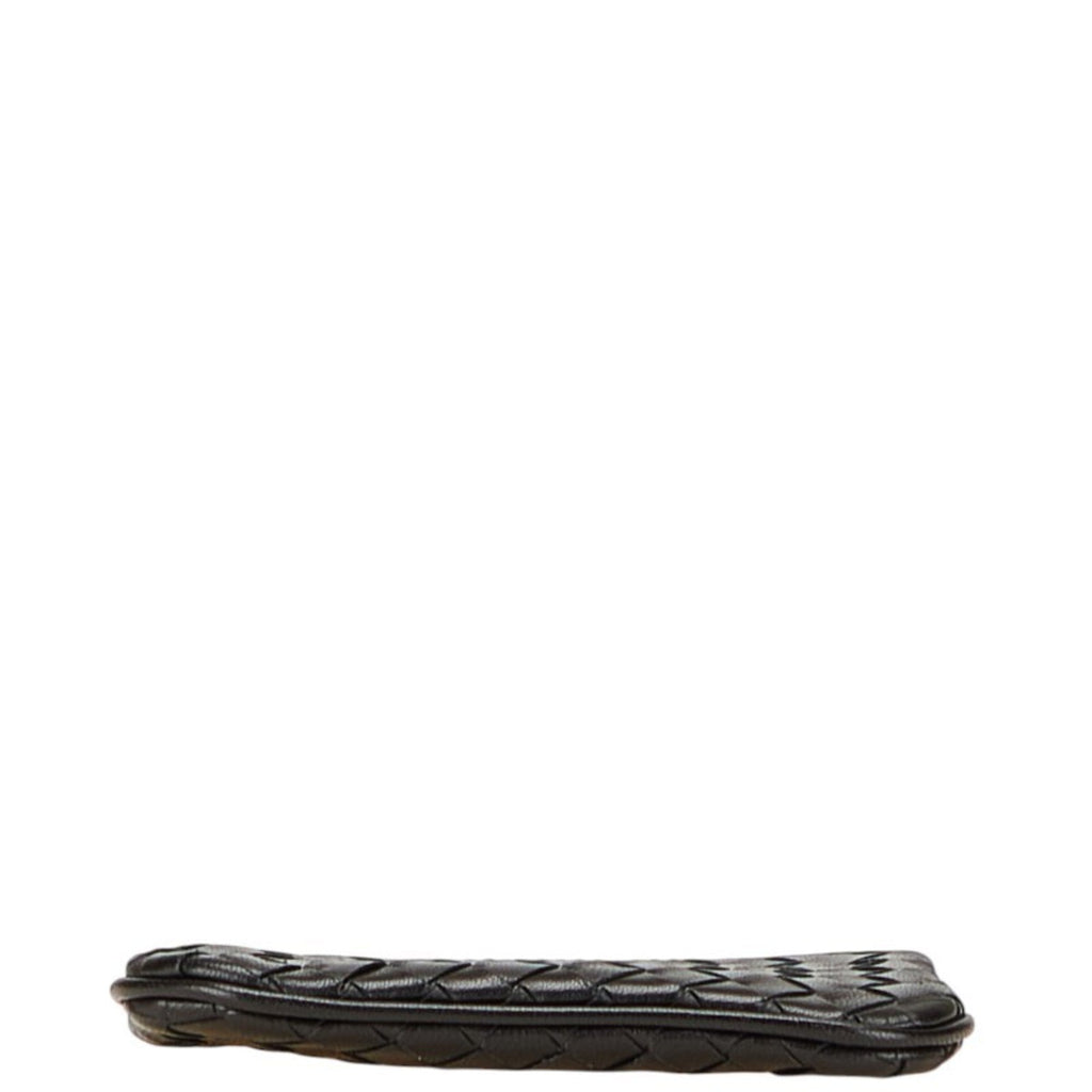 Bottega Veneta Black Leather Coin Purse/Coin Case
