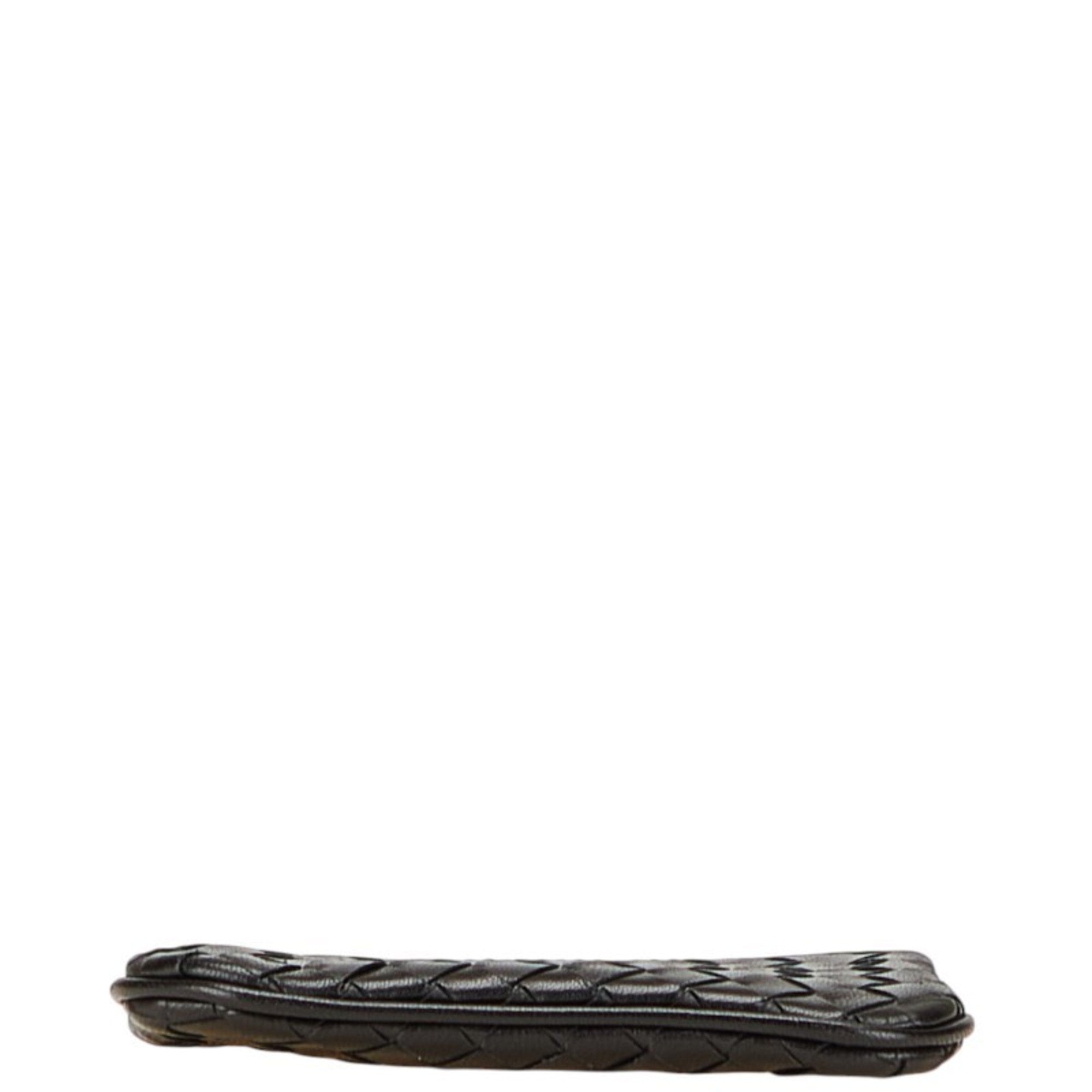 Bottega Veneta Black Leather Coin Purse/Coin Case