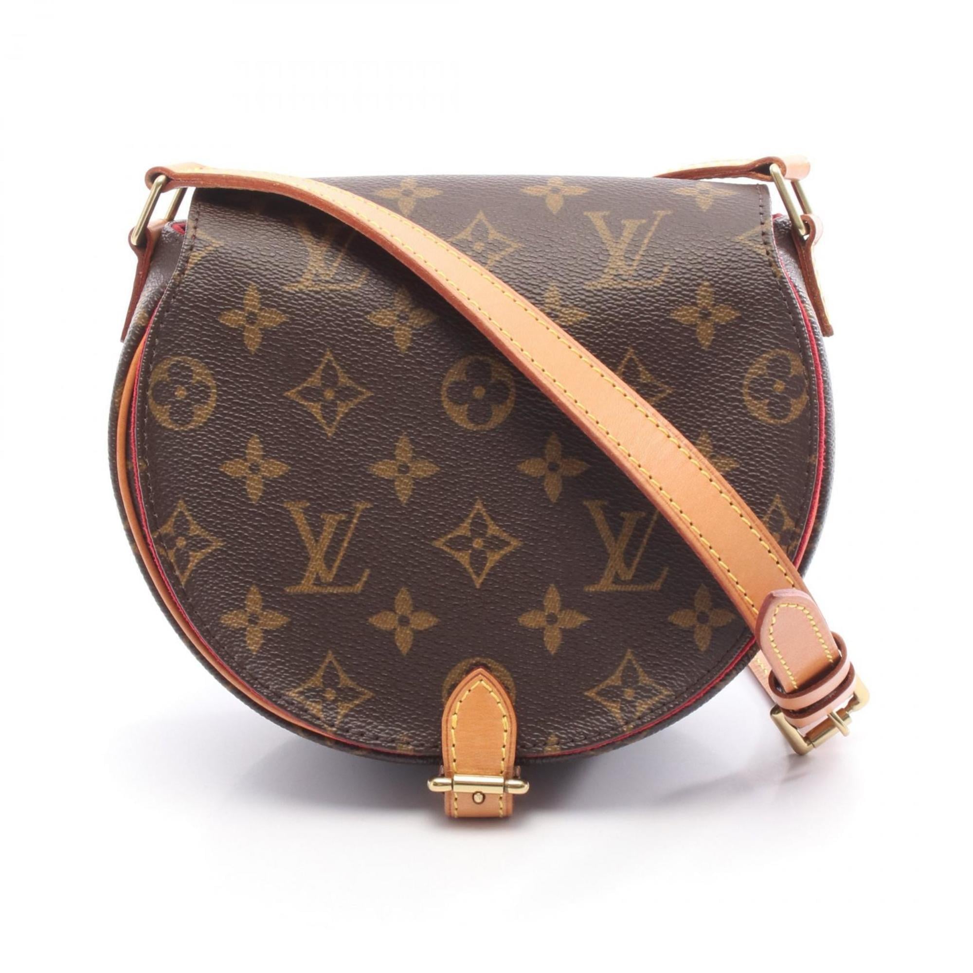 Louis Vuitton Brown Coated Canvas Leather Shoulder Bag