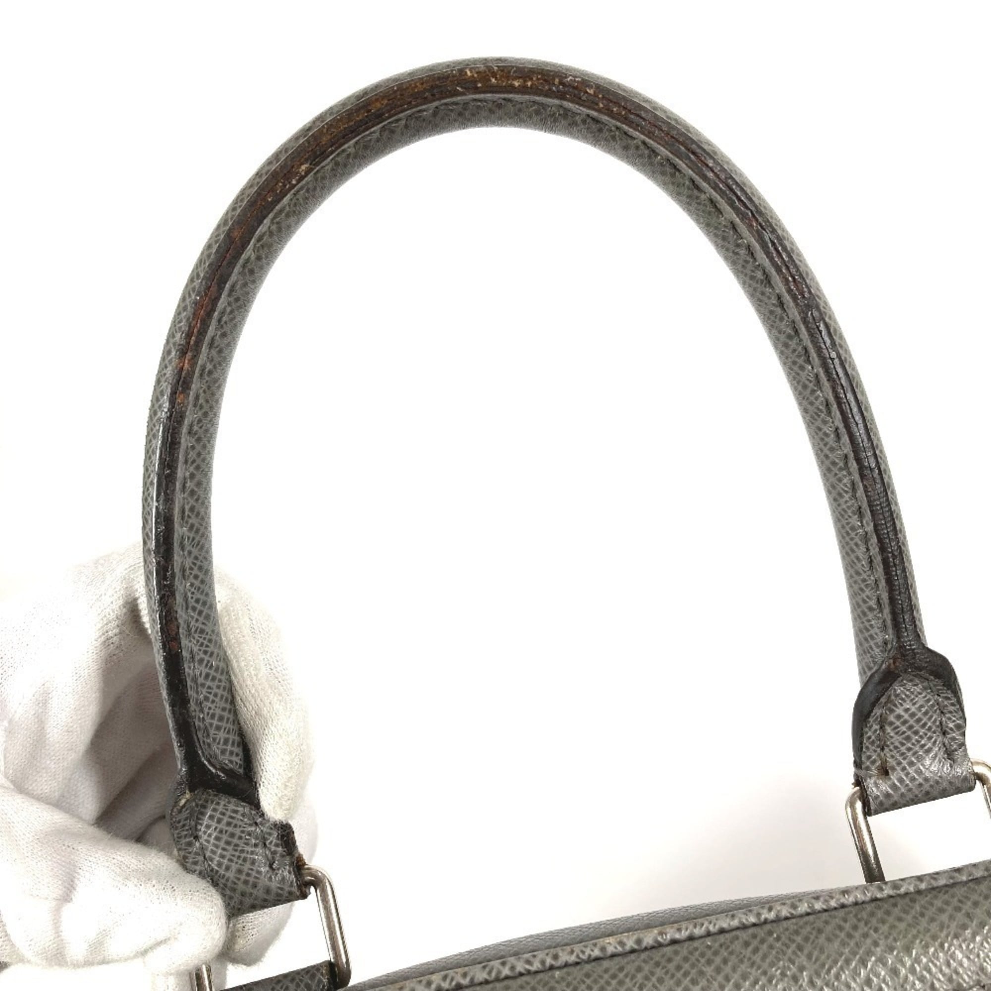 Louis Vuitton Galle Glacier Gray Taiga Leather Handbag Tote Bag