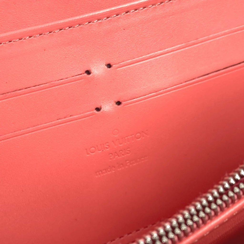 Louis Vuitton Pink Poppy Petal Monogram Vernis Rayures Long Wallet