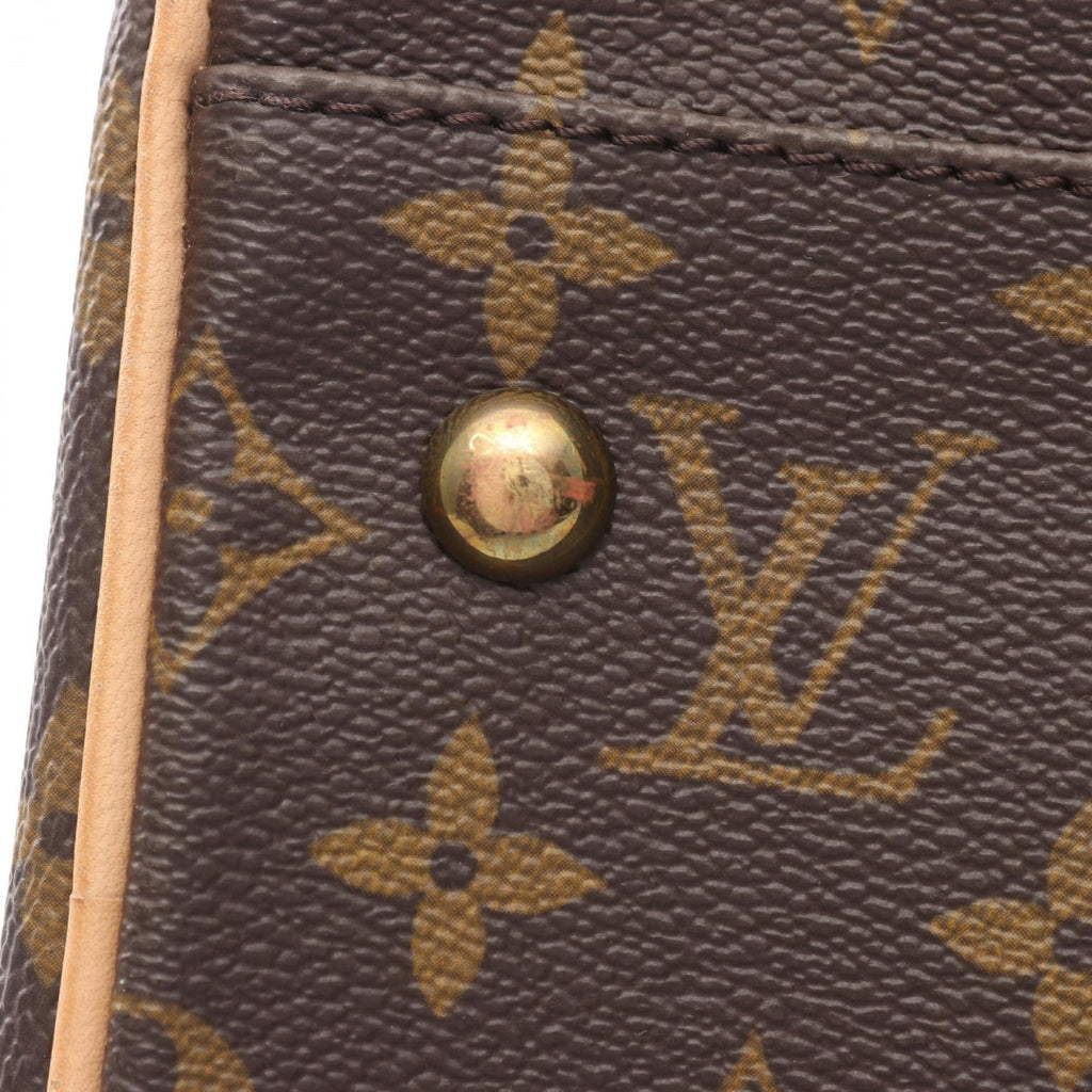 Louis Vuitton Brown Coated Canvas Leather Boston Bag