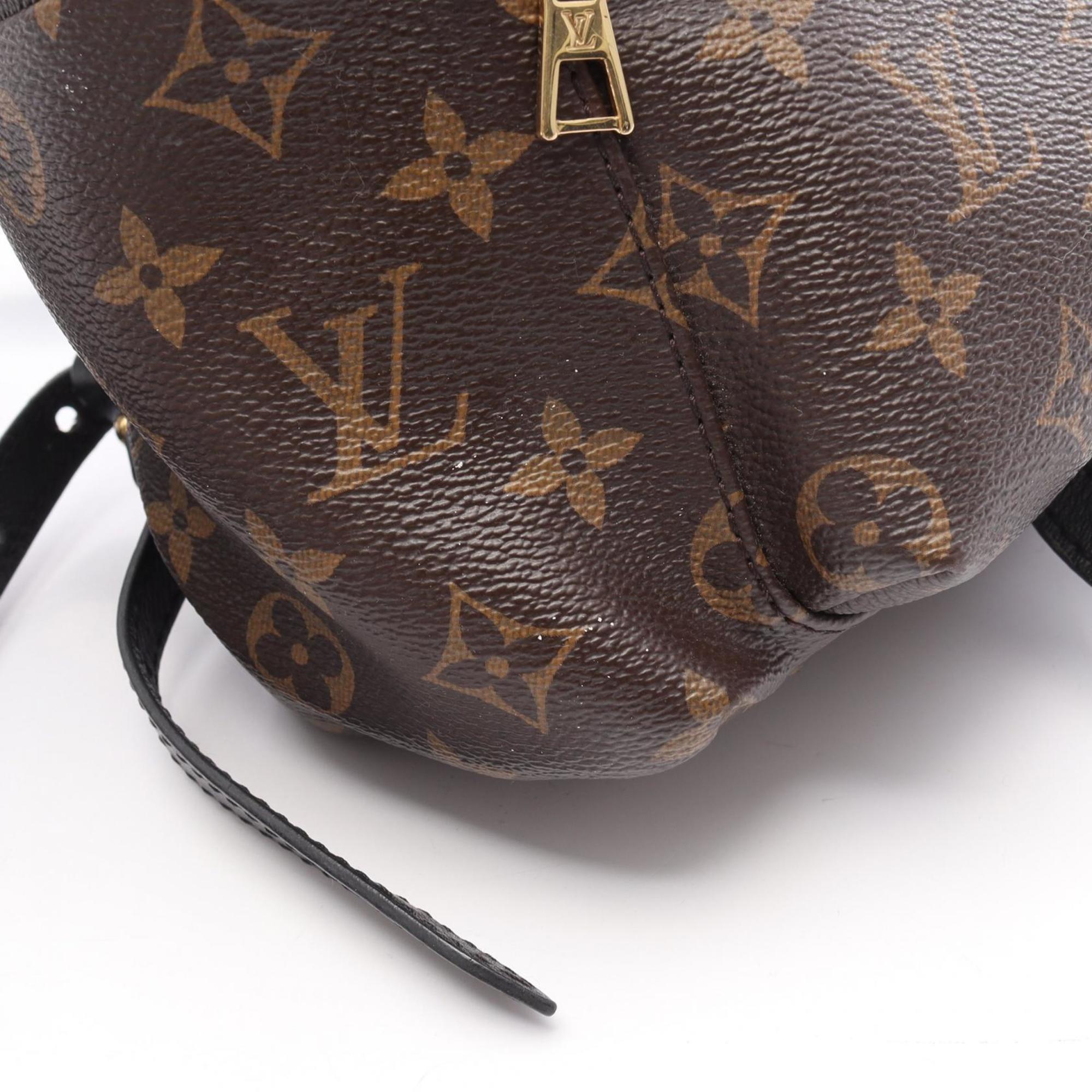 Louis Vuitton Black Brown Pvc Coated Canvas Leather Backpack