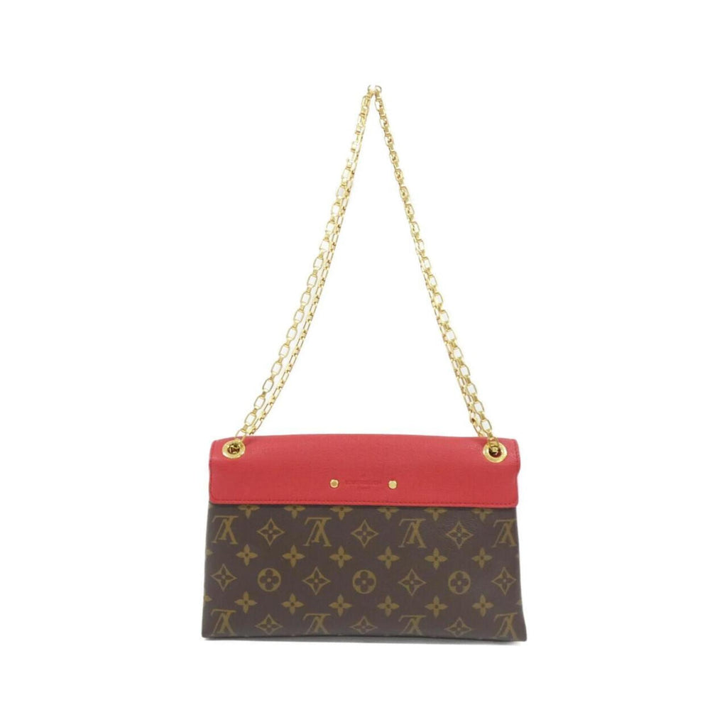 Louis Vuitton Cerise Marron Coated Canvas Leather Shoulder Bag