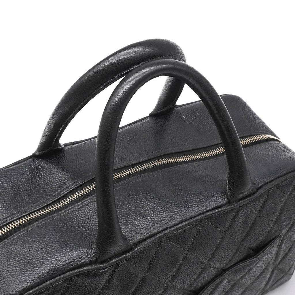 Chanel Black Grained Calfskin Handbag