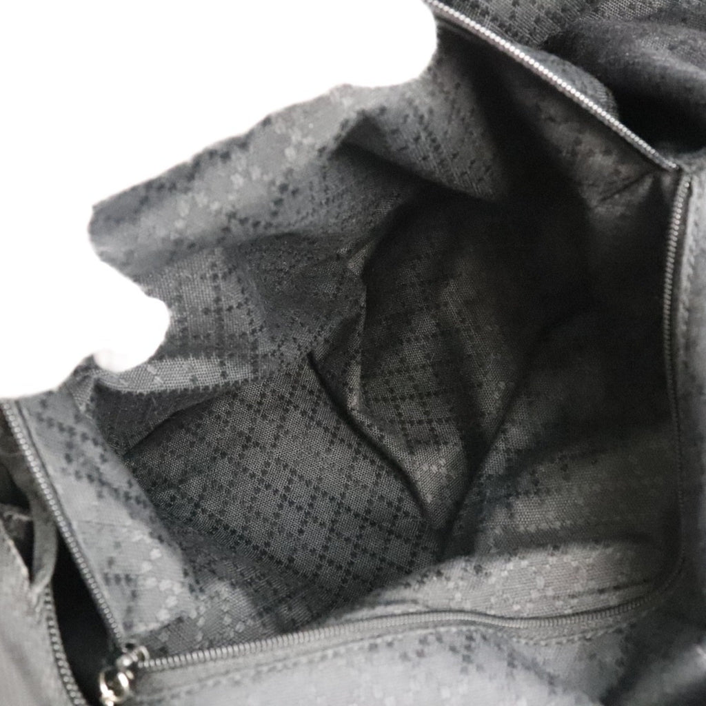 Gucci Black Brown Nylon Canvas Tote Bag (Pre-Owned)