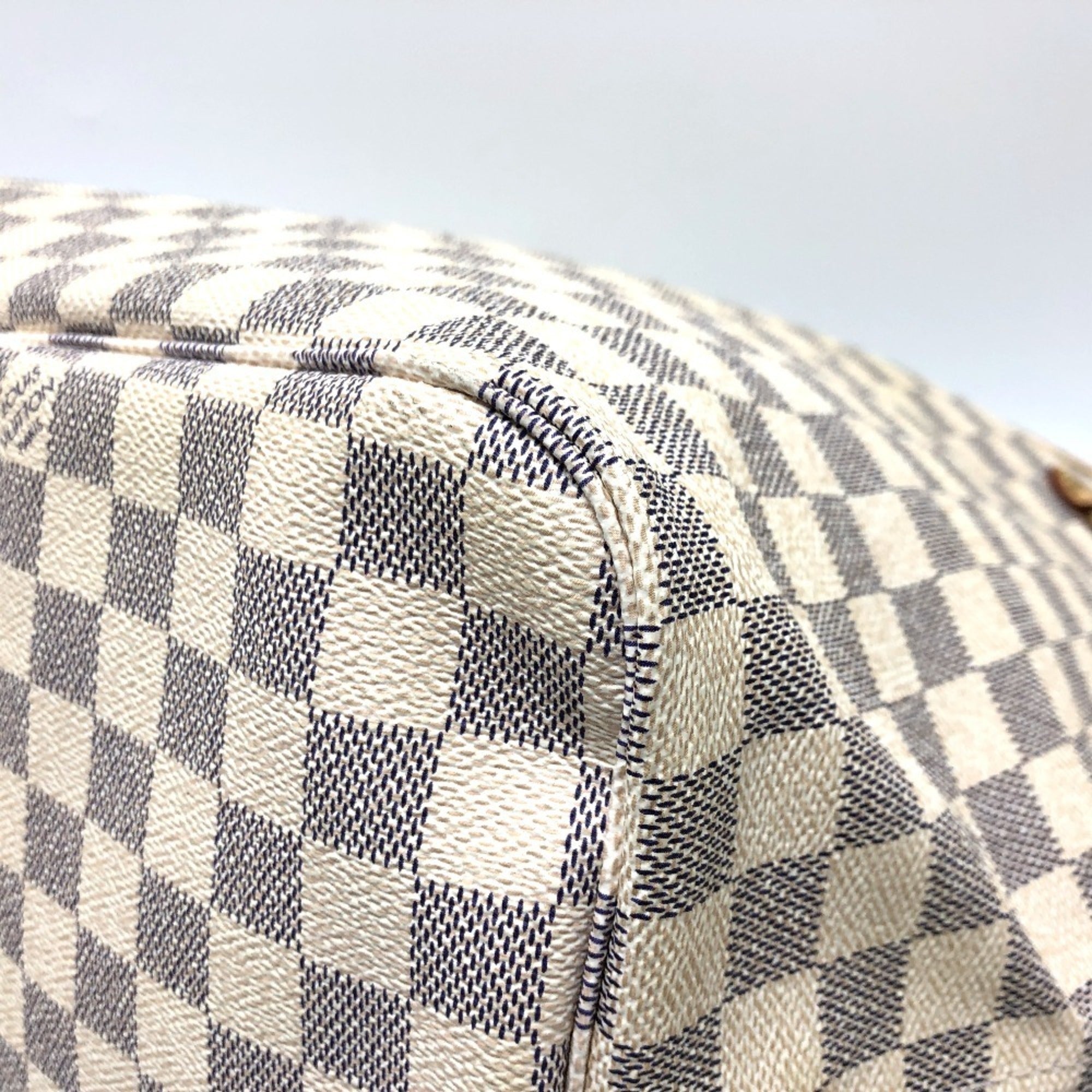 Louis Vuitton Azur White Damier Azur Shoulder Bag Tote Bag