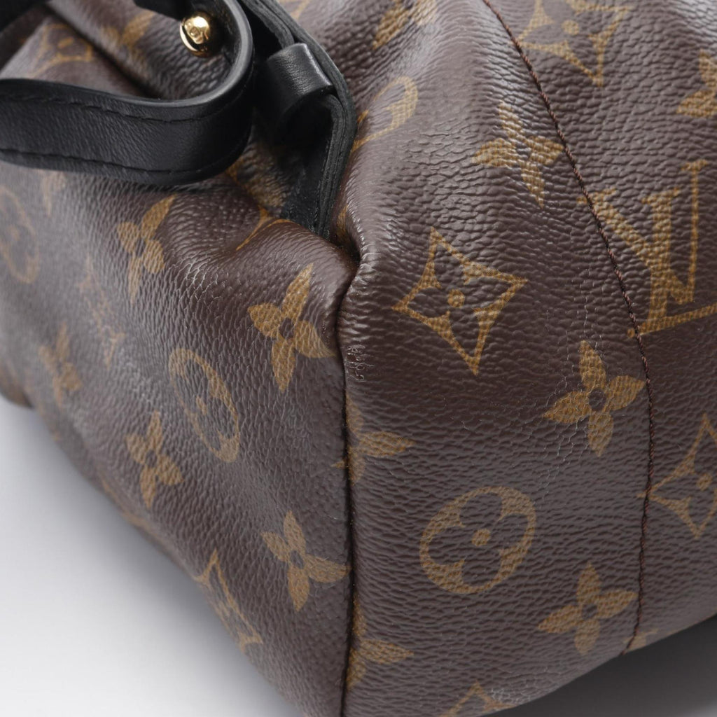 Louis Vuitton Black Brown Pvc Coated Canvas Leather Backpack