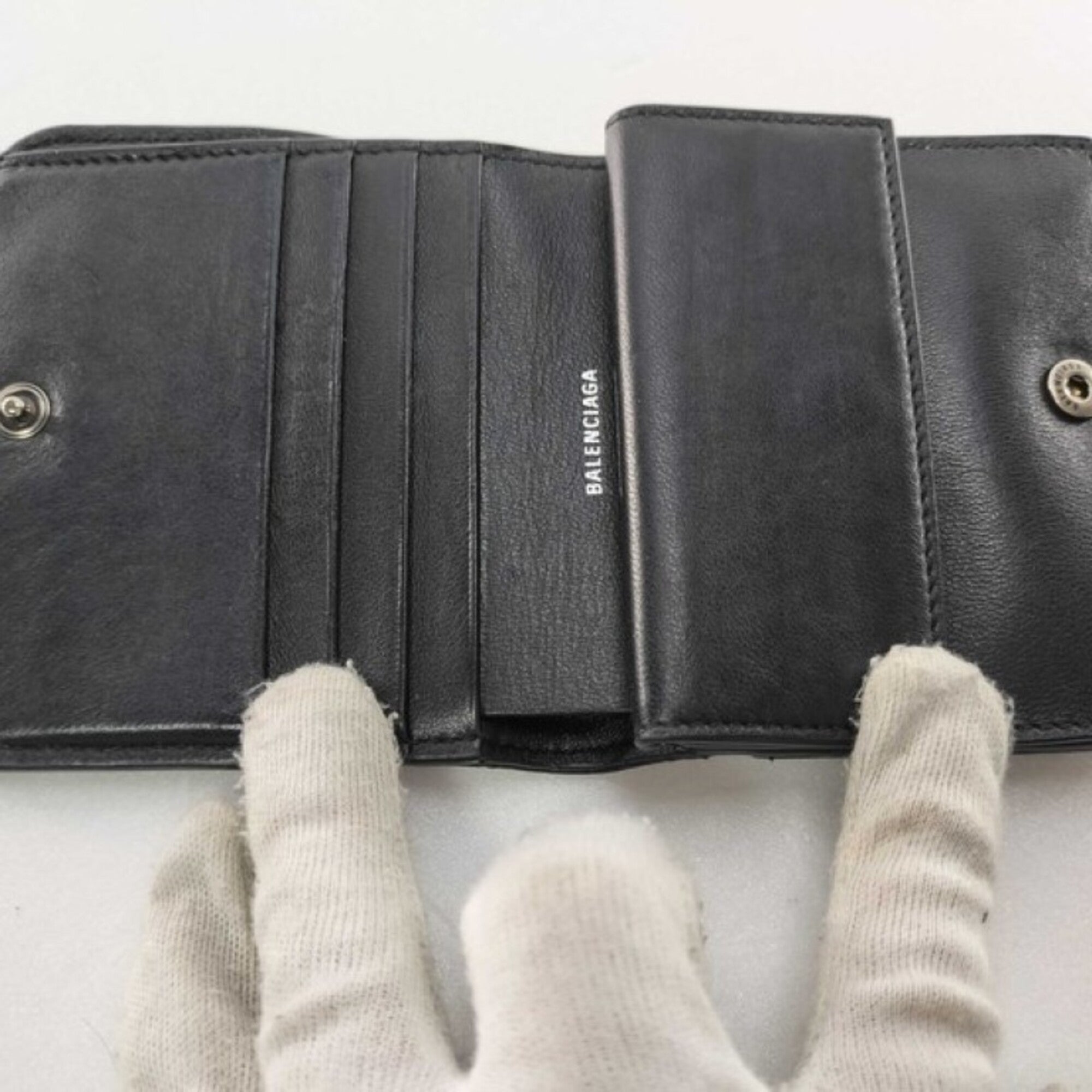 Balenciaga Black Leather Wallet (Bi-Fold)
