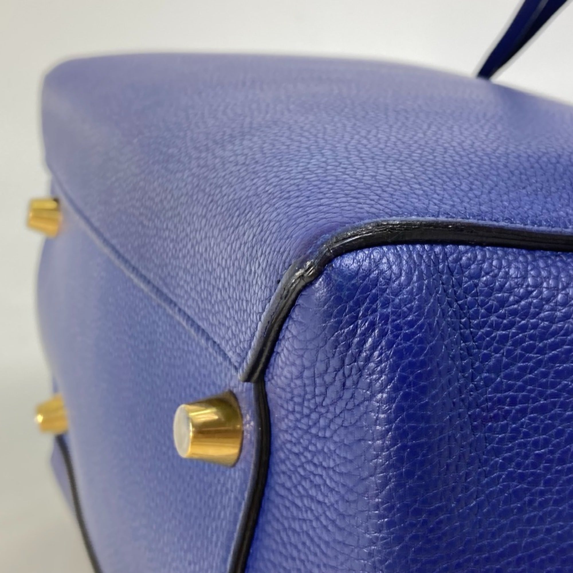 Celine Blue Leather Shoulder Bag