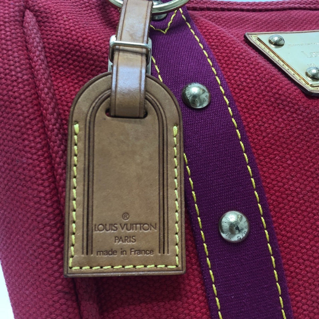 Louis Vuitton Red Color Canvas Tote Bag