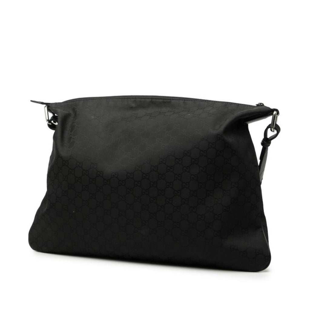 Gucci Black Nylon Leather Shoulder Bag (Pre-Owned)