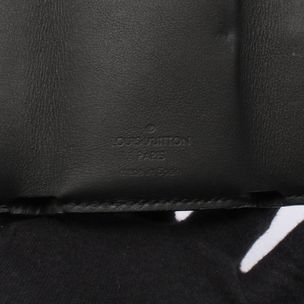 Louis Vuitton Black Noir Monogram Shadow Wallet (Tri-Fold)