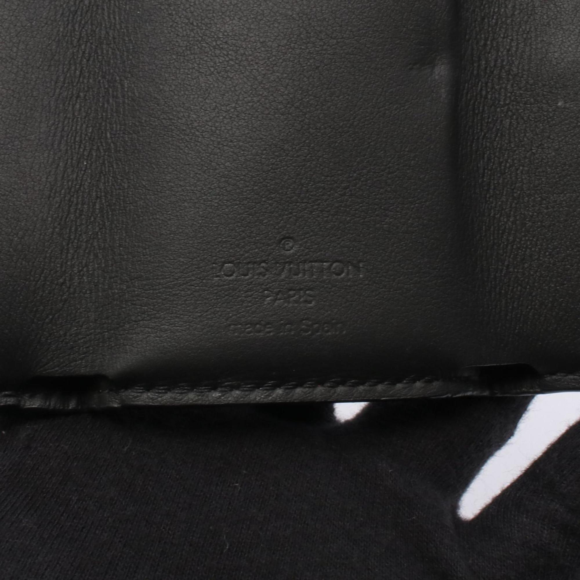 Louis Vuitton Black Noir Monogram Shadow Wallet (Tri-Fold)