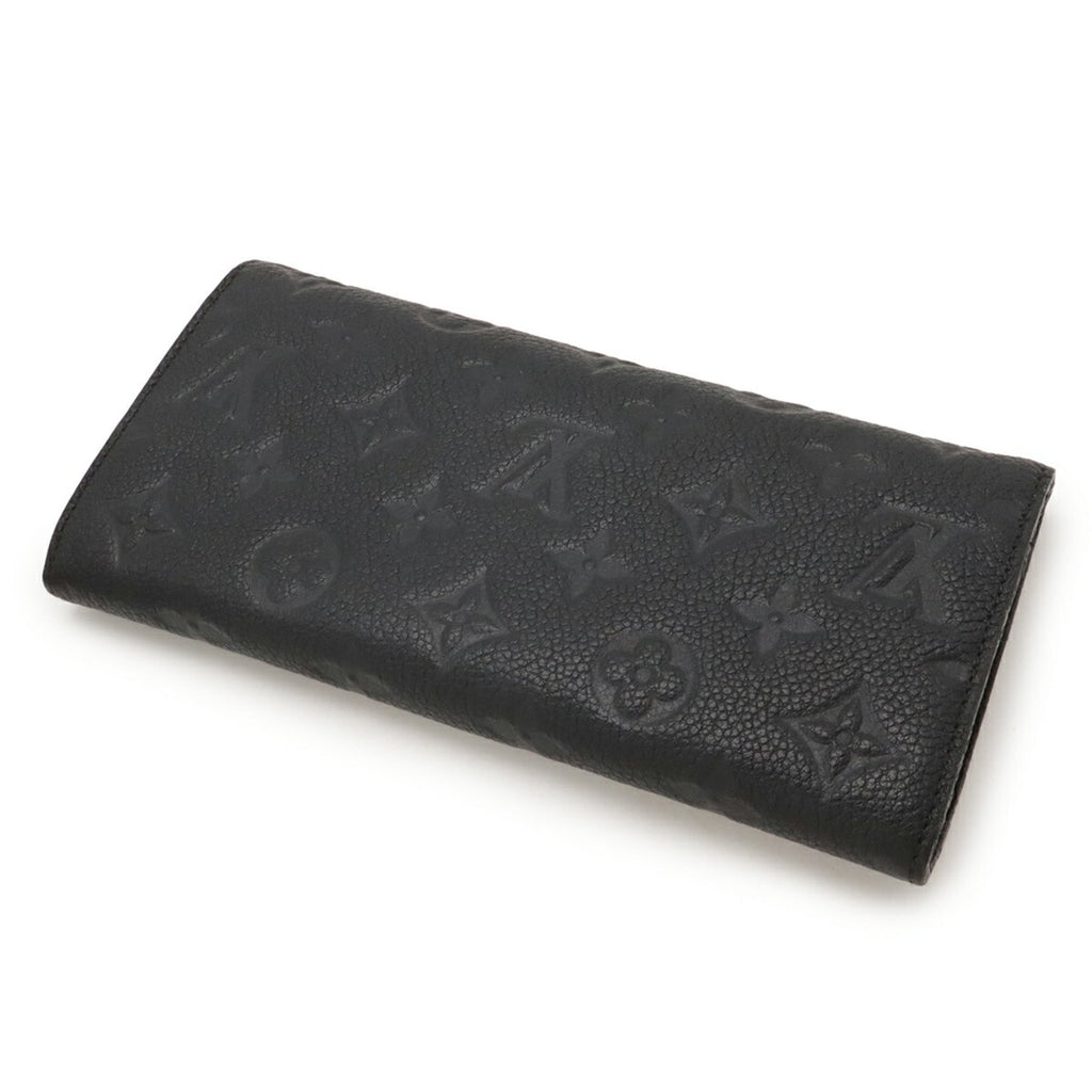 Louis Vuitton Black Noir Monogram Empreinte Leather Long Wallet