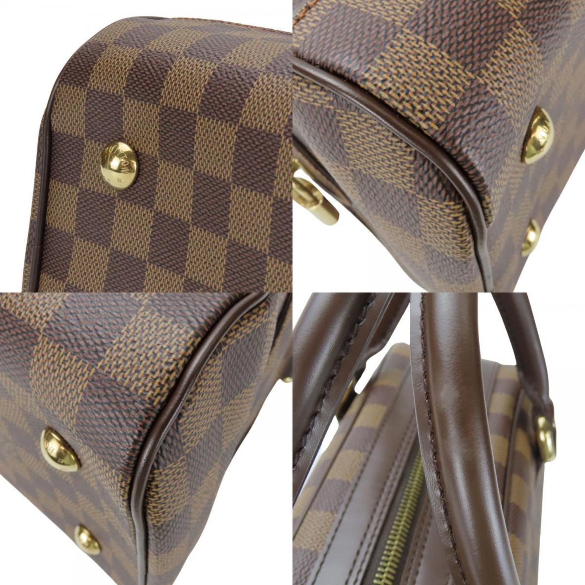 Louis Vuitton Brown Ebene Damier Canvas Leather Handbag